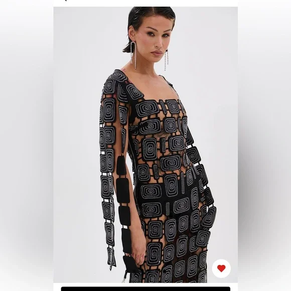 Viral Akira Black and Silver sequin Dress - Picture 5 of 8